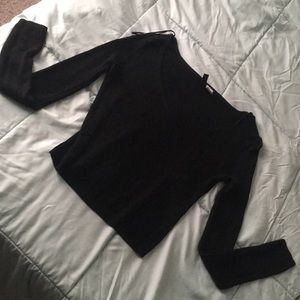 Black long Sleeve crop top